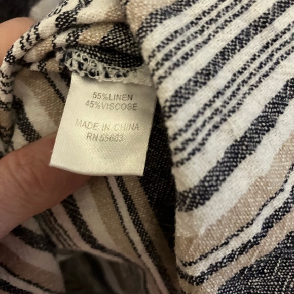 For Cynthia Linen Blend Raw Hem A-line Maxi Dress size M - Picture 5 of 6